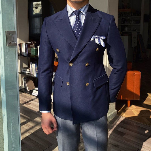 Laurence – Veste de costume à double boutonnage décontractée pour homme