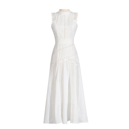 Joan – Robe Sans Manches en Dentelle à la Taille