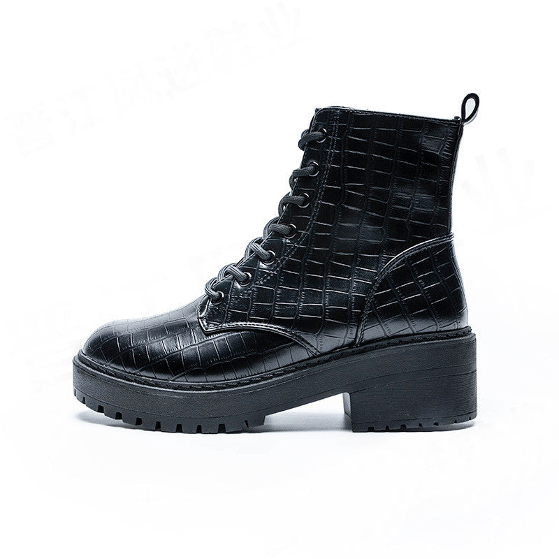 Amy – Bottes Martin à Talon Épais pour Femmes