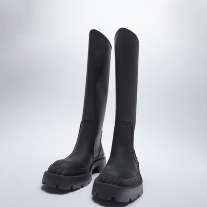 Victoria – Bottes Martin Hautes à Tête Ronde pour Femme