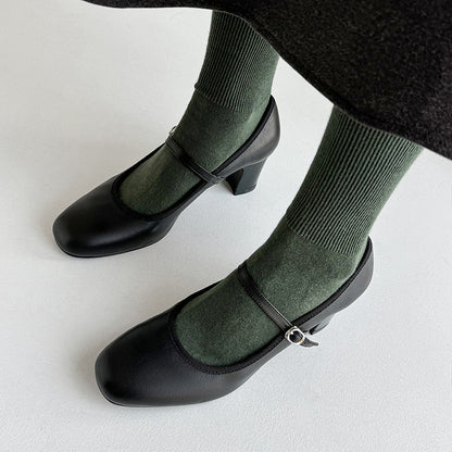 Shirley – Talons Hauts en Cuir Vegan Rétro Français