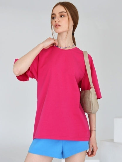 Tara – Haut T-shirt à Manches Courtes en Coton Pur