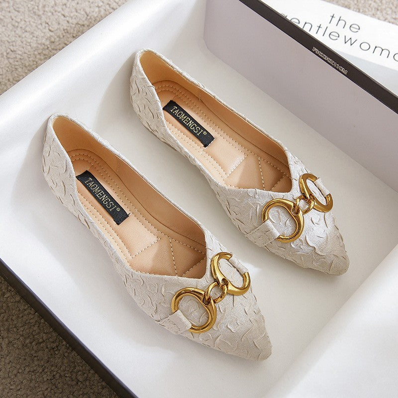 Nicola – Mocassins à Boucle Carrée en Strass Doux pour Femme
