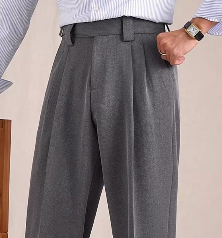 Frank – Pantalon Classique à Chevrons