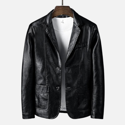 Benjamin – Veste en Cuir Vegan avec Deux Boutons