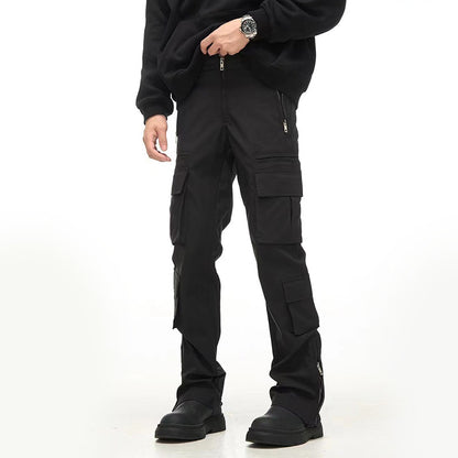 Kevin – Pantalon Cargo Large à Poches Multiples Noir