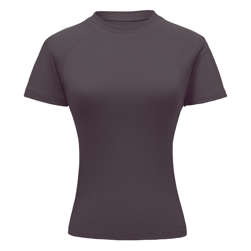 Rachael – T-shirt à Manches Raglan et Couleur Unie