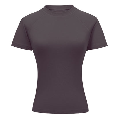 Rachael – T-shirt à Manches Raglan et Couleur Unie