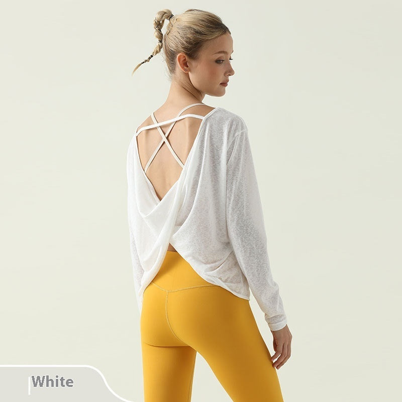 Rose – Haut de Yoga Respirant à Manches Longues