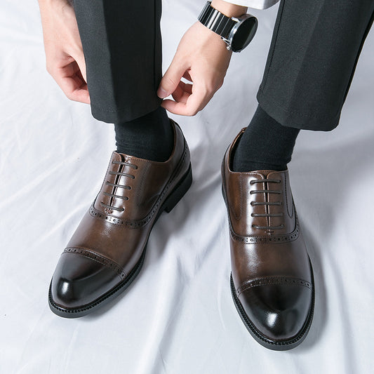 Charles – Chaussures Formelles Élévatrices en Cuir Végan