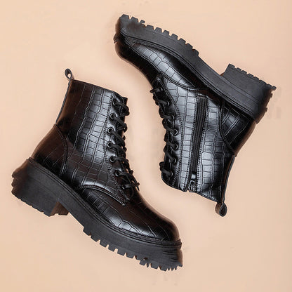 Amy – Bottes Martin à Talon Épais pour Femmes