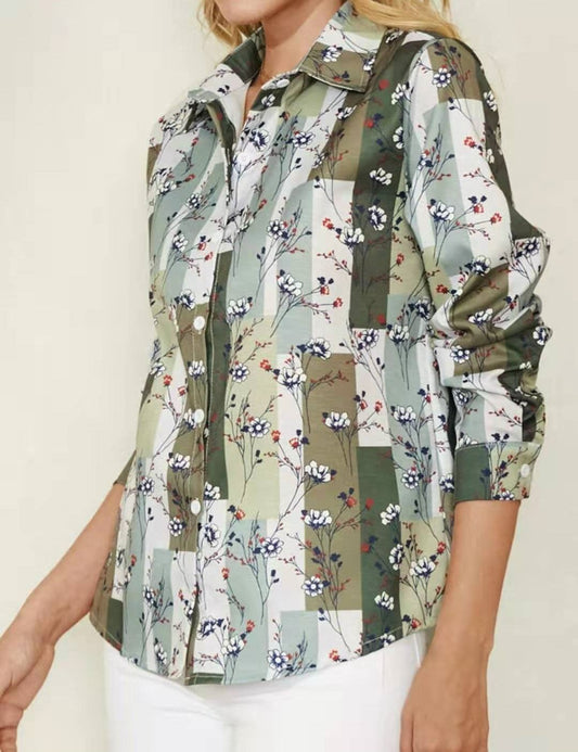 Kimberley – Chemise ample à imprimé manches longues