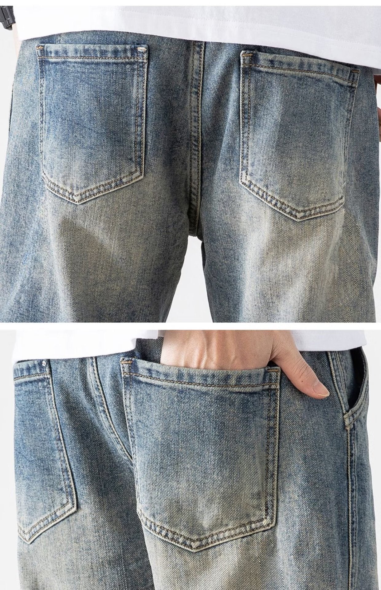 Jerry – Short en Jean à Cinq Poches avec Trous Détendus