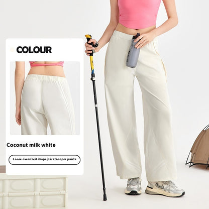 Helen – Pantalon Large à Rayures Latérales