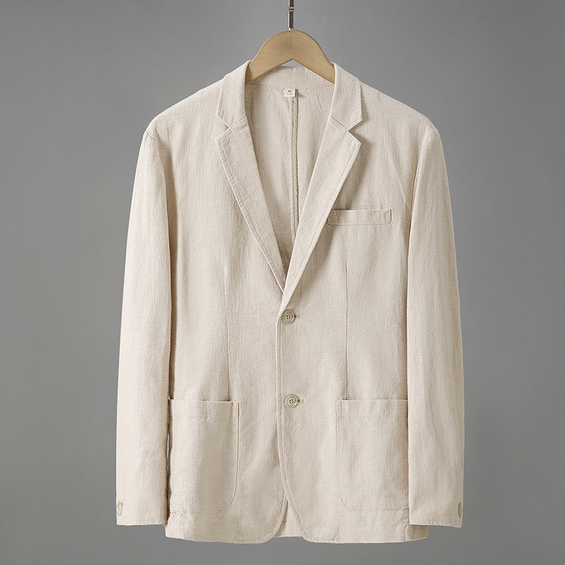 Nathan – Veste de costume en lin mince à manches longues pour hommes