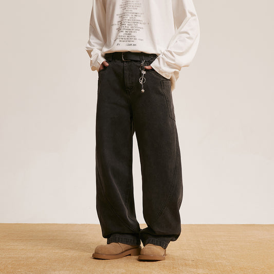 Barry – Jeans Droits Noirs Décontractés pour Hommes