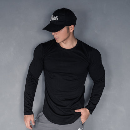 Dean – T-shirt de sport décontracté à manches longues en couleur unie
