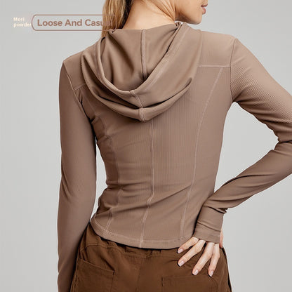 Mary – Manteau de Yoga à Manches Longues Coupe Slim