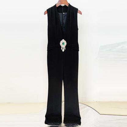 Jane – Combinaison sans manches avec perles et strass