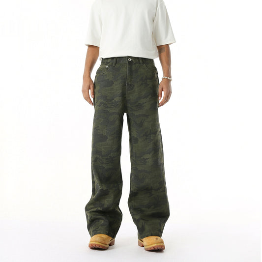 Will – Jean Droit Style Basique Camouflage Lavé