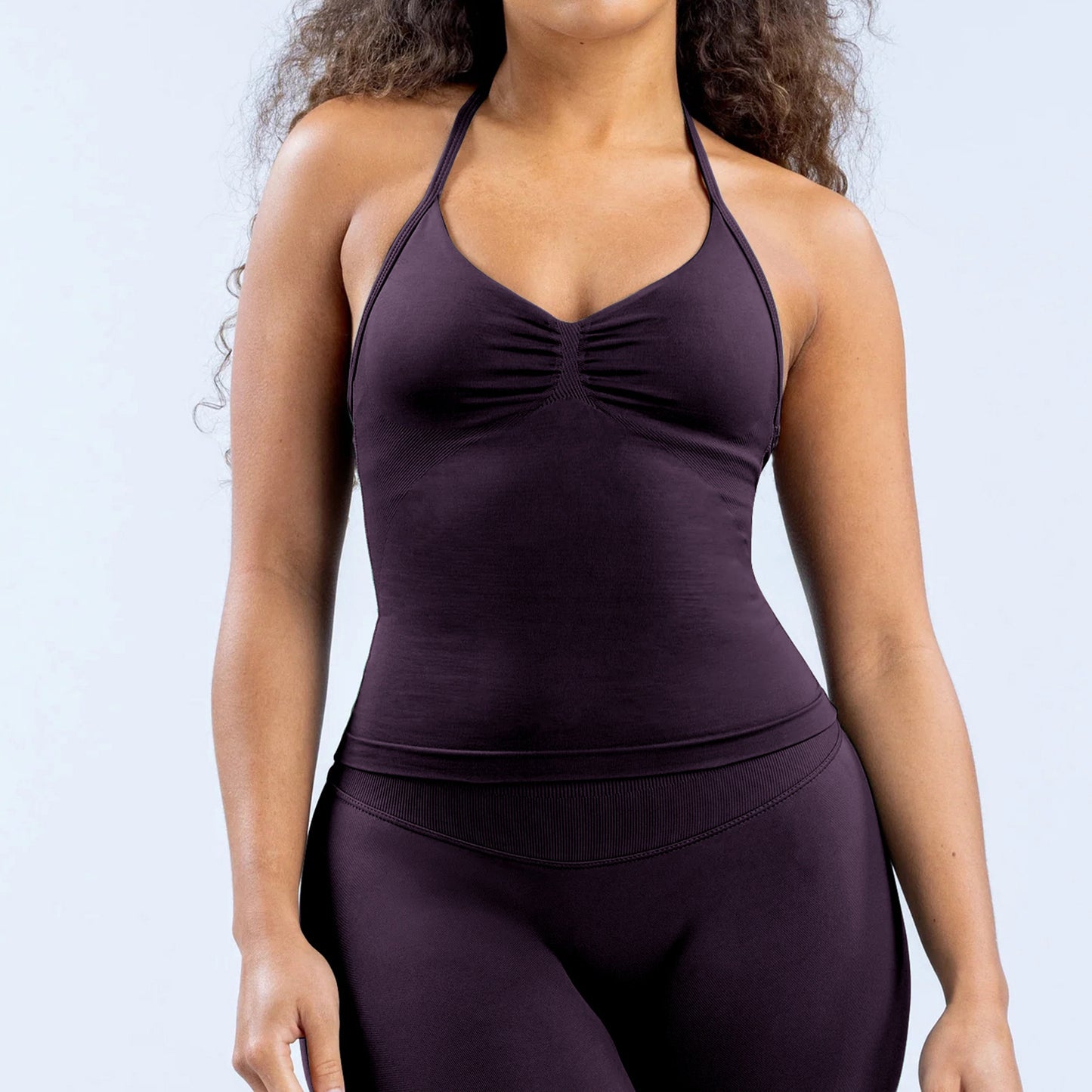 Joanne – Débardeur de Sport Sans Couture en Nylon Mat Élastique