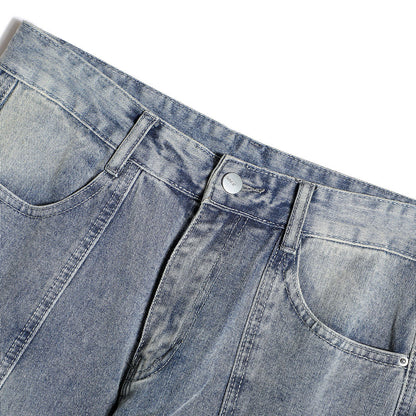 Carl – Jean Droit Patchwork Couleur Unie
