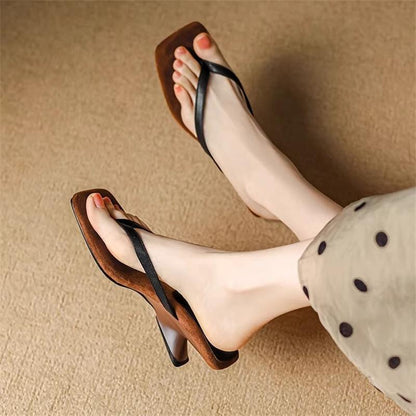Denise – Tongs compensées simples pour l'été