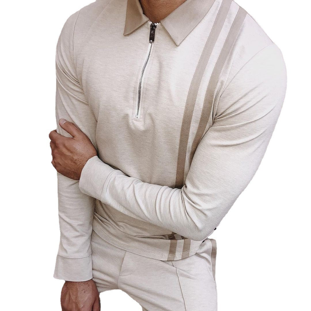 Simon – T-shirt à rayures colorblock manches longues
