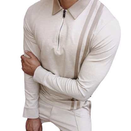 Simon – T-shirt à rayures colorblock manches longues