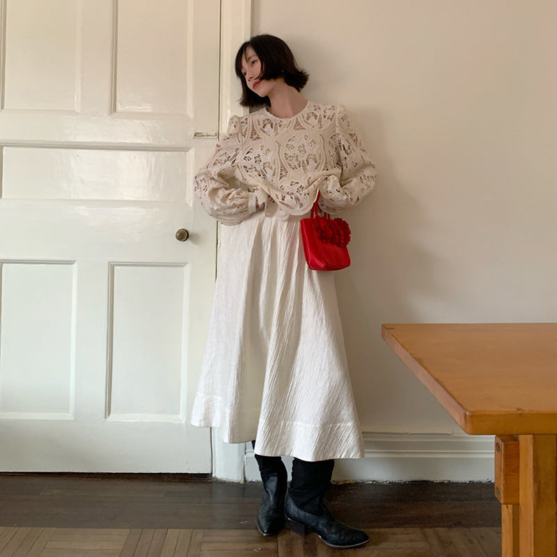 Harriet – Blouse en Dentelle Haut de Gamme Ajouré