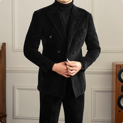 Duncan – Ensemble Costume à Double Rangée de Boucles