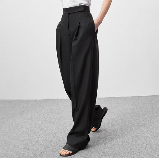 Sara – Pantalon de Costume Ample Taille Haute