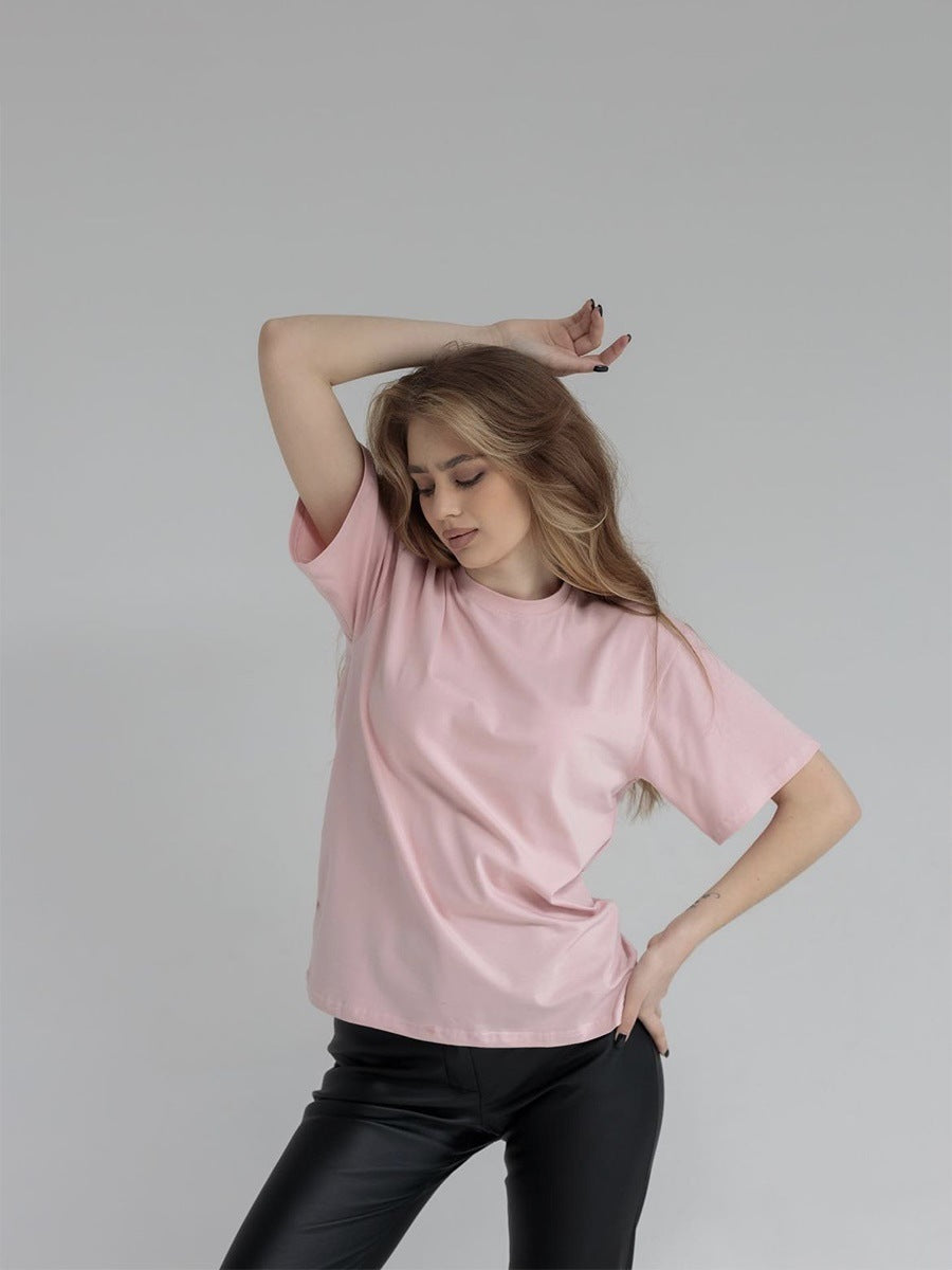 Tara – Haut T-shirt à Manches Courtes en Coton Pur