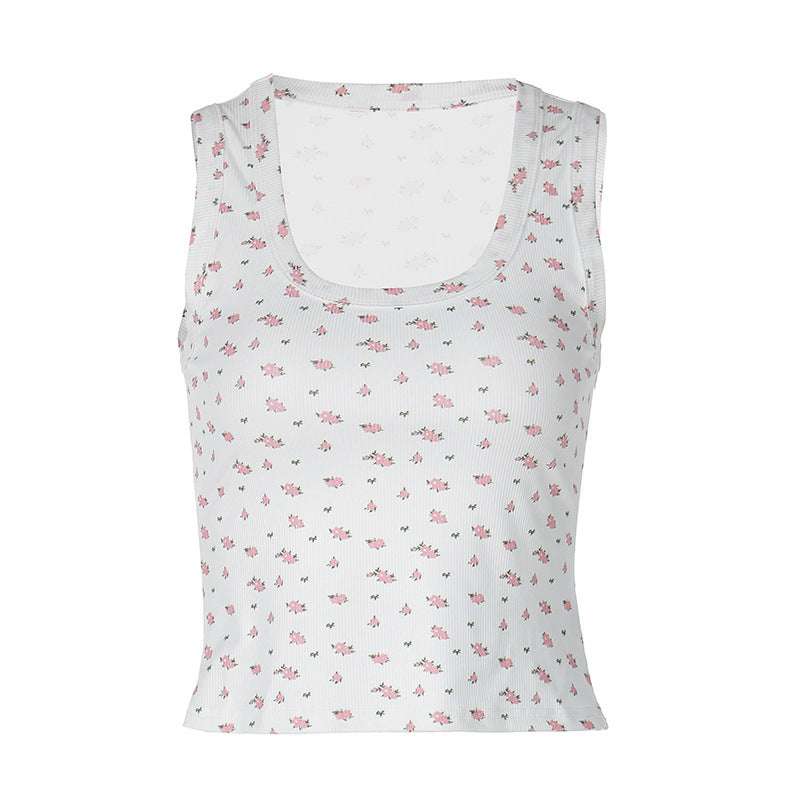 Jenny – Débardeur Sans Manches à Motif Floral