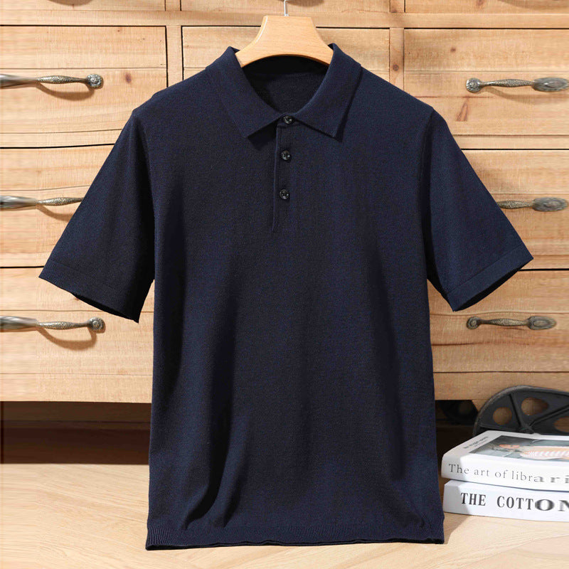 Miles – T-shirt Tricoté à Manches Courtes pour Hommes