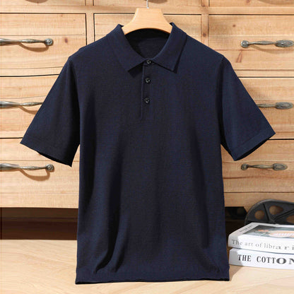 Miles – T-shirt Tricoté à Manches Courtes pour Hommes