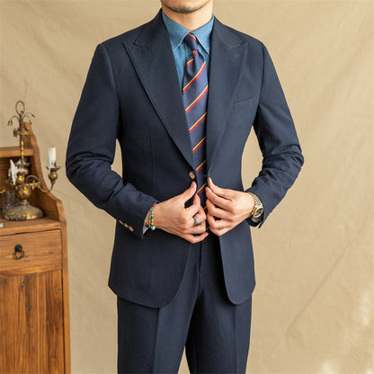 Jude – Costume Respirant en Laine à Demi-Doublure