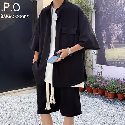 Charlie – Ensemble Vêtements Décontractés en Soie Glacée pour Hommes