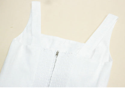 Helen – Robe en Lin Blanche