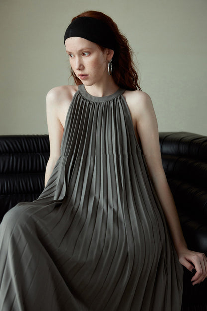 Tracy – Robe Évasée Plissée de Vacances