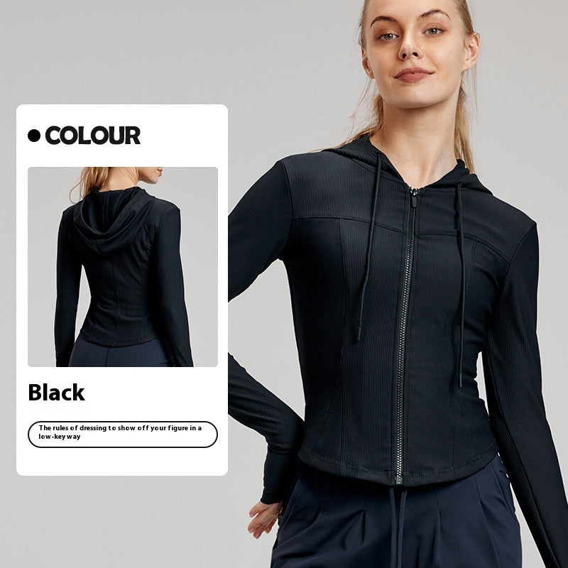 Mary – Manteau de Yoga à Manches Longues Coupe Slim