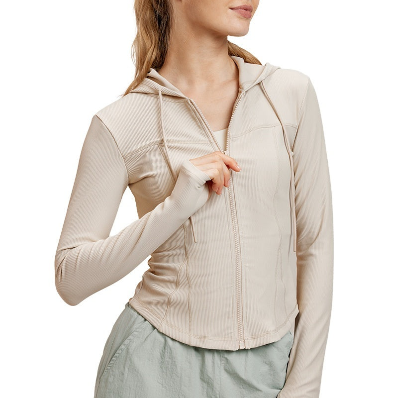 Mary – Manteau de Yoga à Manches Longues Coupe Slim