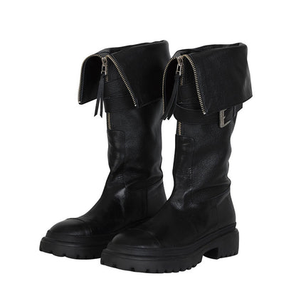 Leah – Bottes à Plateforme avec Boucle et Ceinture