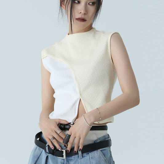 Francesca – T-shirt sans manches en coton ajusté et élégant