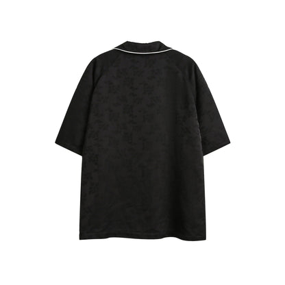 Larry – Chemise à Rayures Noires à Manches Courtes pour Homme