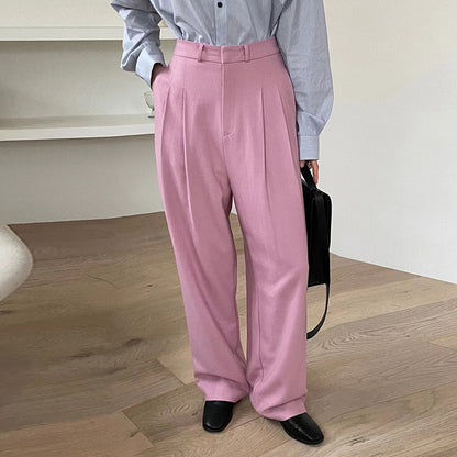 Rachel – Pantalon Droit Plissé Décontracté