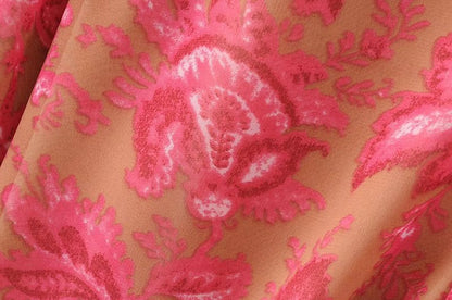 Katie – Robe à Manches Longues avec Ruban Rouge