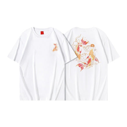 Nathan – T-shirt à col rond et manches courtes avec motif Koi