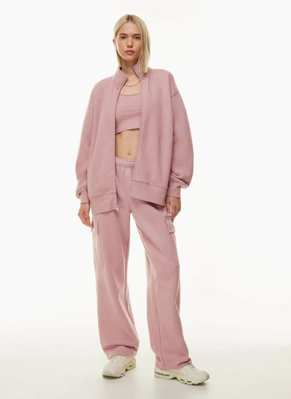 Jacqueline – Pantalon Large à Taille Haute et Élastique