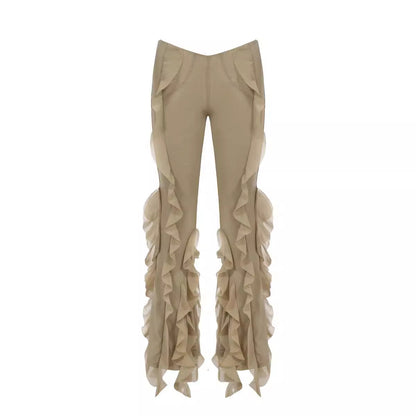 Jennifer – Pantalon Évasé Micro Ajusté pour Femmes